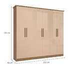 Guarda-roupa Casal Tormaline 6 Pt 4 Gv Nogueira E Macadamia