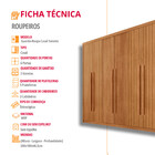Guarda Roupa Casal Toronto 100 Mdf 6 Portas E 2 Gavetas Moder