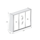 Guarda-roupa Casal Toronto 3 Portas 6 Gavetas Branco - Europa