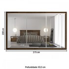 Guarda-roupa Casal Toronto 3 Portas 6 Gavetas Braúna - Europa