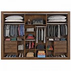 Guarda-roupa Casal Toronto 3 Portas 6 Gavetas Braúna - Europa