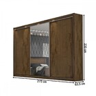 Guarda-roupa Casal Toronto 3 Portas 6 Gavetas Braúna - Europa