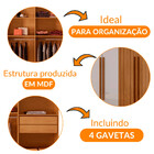 Guarda Roupa Casal Toronto Mdf 8 Portas E 4 Gavetas Moderna M