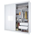 Guarda Roupa Casal Trianon 2 Portas De Correr 4 Gavetas Branc