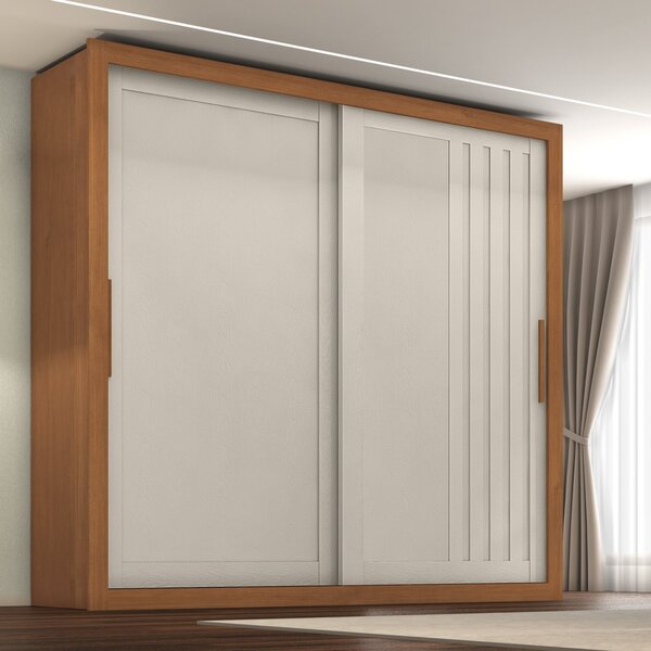 Guarda Roupa Casal Trianon 2 Portas De Correr 4 Gavetas Cinam