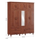 Guarda-roupa Casal Tripartido Linha Bronze Imbuia 11 Portas E