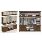 Guarda Roupa Casal Triplex 12 Portas 6 Gavetas Londres Amendoa