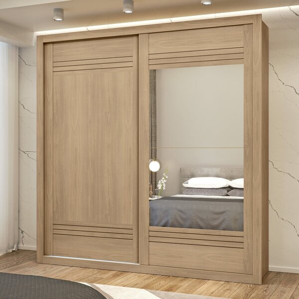 Guarda-roupa Casal Tripoli 2 Portas 4 Gavetas Com Espelho Cas