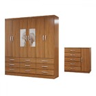 Guarda-roupa Casal Tyler 6 Portas 9 Gavetas E Espelho Com Côm