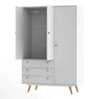 Guarda-roupa Casal Ubá 3 Pt 3 Gv Branco Acetinado