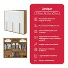 Guarda-roupa Casal Unique 6 Portas 5 Gavetas Com Espelho Amên