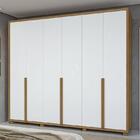 Guarda Roupa Casal Únique 6 Portas E 5 Gavetas Com Pés - Móve