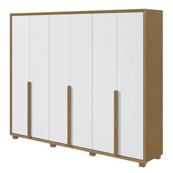 Guarda Roupa Casal Únique 6 Portas E 5 Gavetas Com Pés - Móve
