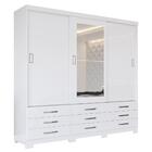 Guarda Roupa Casal Uran 3 Portas Deslizantes Com Espelho - Mó