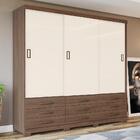 Guarda Roupa Casal Uran 3 Portas Deslizantes E 9 Gavetas - Mó