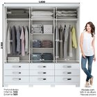 Guarda Roupa Casal Uran D162 3 Portas De Correr E 9 Gavetas H