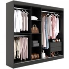 Guarda-roupa Casal Urubici 3 Portas 2 Gavetas Com Espelho Pre