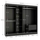 Guarda-roupa Casal Urubici 3 Portas 2 Gavetas Com Espelho Pre