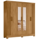 Guarda Roupa Casal Valença Com Espelho 6 Portas Freijó Moval