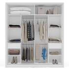 Guarda-roupa Casal Valência 2 Portas 2 Gavetas Branco/azul -