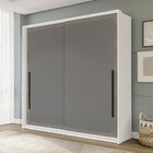 Guarda-roupa Casal Valência 2 Portas 2 Gavetas Branco/cinza -