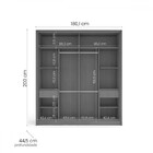 Guarda-roupa Casal Valência 2 Portas 2 Gavetas Branco/verde -