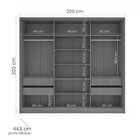 Guarda-roupa Casal Valência 3 Portas 4 Gavetas Branco/cinza -