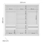 Guarda-roupa Casal Valência 3 Portas 4 Gavetas Com Espelho Br