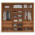 Guarda-roupa Casal Valência 3 Portas 4 Gavetas Freijó/creme -