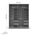 Guarda-roupa Casal Valência 4 Portas 4 Gavetas Com Espelho Br