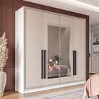 Guarda-roupa Casal Valência 4 Portas 4 Gavetas Com Espelho Br