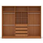 Guarda-roupa Casal Valência 6 Portas 4 Gavetas Freijó/cinza -