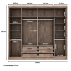 Guarda Roupa Casal Valencia 6 Portas 6 Gav