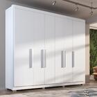 Guarda Roupa Casal Valencia 6 Portas 6 Gav  Com Pés