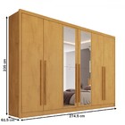 Guarda-roupa Casal Valencia 6 Portas 6 Gavetas 100% Mdf Com E
