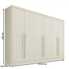 Guarda-roupa Casal Valencia 6 Portas 6 Gavetas 100% Mdf Off W
