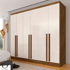 Guarda Roupa Casal Valentina 6 Portas 4 Gavetas Freijó/off Pr