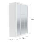 Guarda-roupa Casal Valentina Gold 3 Pt 4 Gv Branco