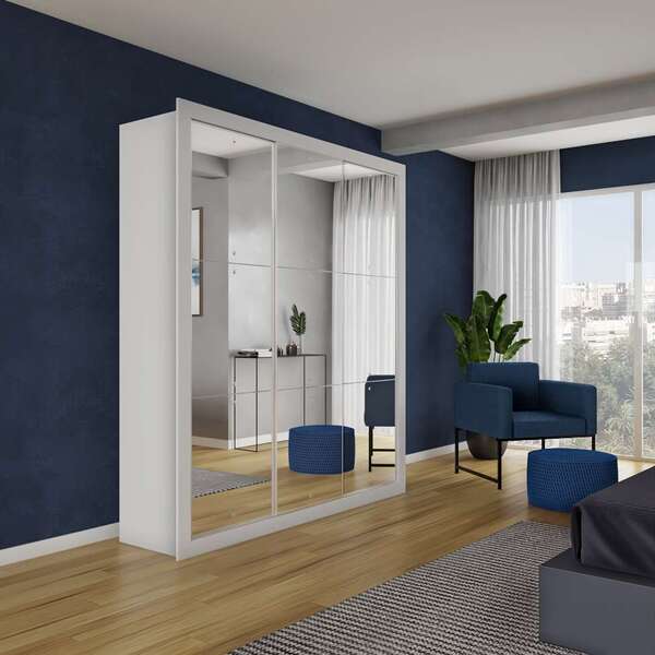 Guarda-roupa Casal Valentina Gold 3 Pt 4 Gv Branco