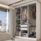 Guarda-roupa Casal Valparaíso  6 Portas 2 Gavetas Branco - Pa