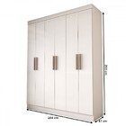 Guarda-roupa Casal Valparaíso  6 Portas 2 Gavetas Branco - Pa