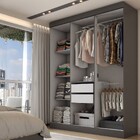 Guarda-roupa Casal Valparaíso  6 Portas 2 Gavetas Preto - Pan