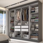 Guarda-roupa Casal Valparaíso  8 Portas 4 Gavetas Preto - Pan