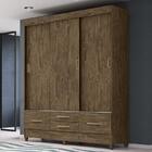 Guarda Roupa Casal Vegas 3 Portas De Correr E 4 Gavetas Color