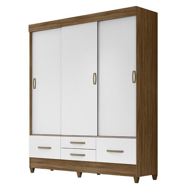 Guarda Roupa Casal Vegas 3 Portas De Correr E 4 Gavetas Color