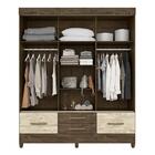 Guarda Roupa Casal Vegas 3 Portas De Correr E 4 Gavetas Flex