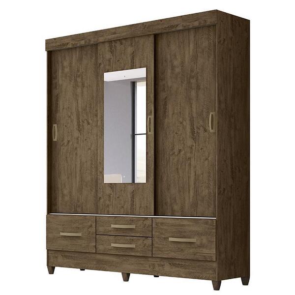 Guarda Roupa Casal Vegas 3 Portas De Correr E 4 Gavetas Flex