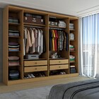 Guarda-roupa Casal Velar 6 Portas 4 Gavetas Cinamomo/off Whit