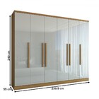 Guarda-roupa Casal Velar 6 Portas 4 Gavetas Cinamomo/off Whit