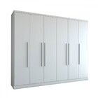 Guarda-roupa Casal Velar 6 Portas 4 Gavetas Neve - Panorama M